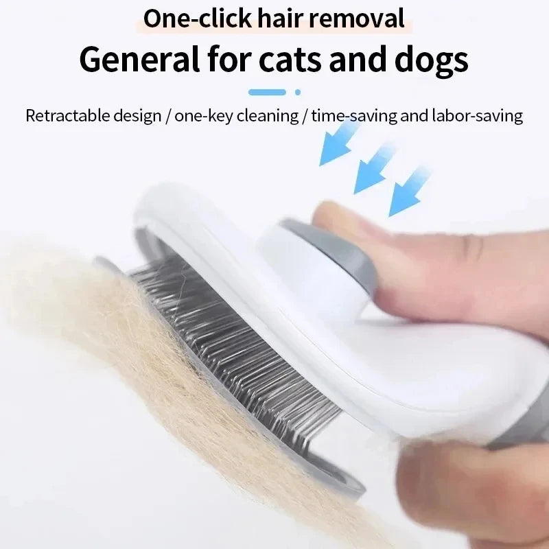 Self-Cleaning Pet Brush – Dog & Cat Hair Remover Comb