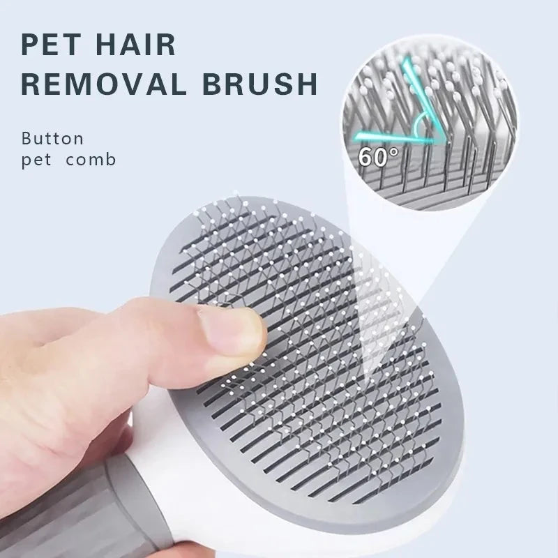 Self-Cleaning Pet Brush – Dog & Cat Hair Remover Comb