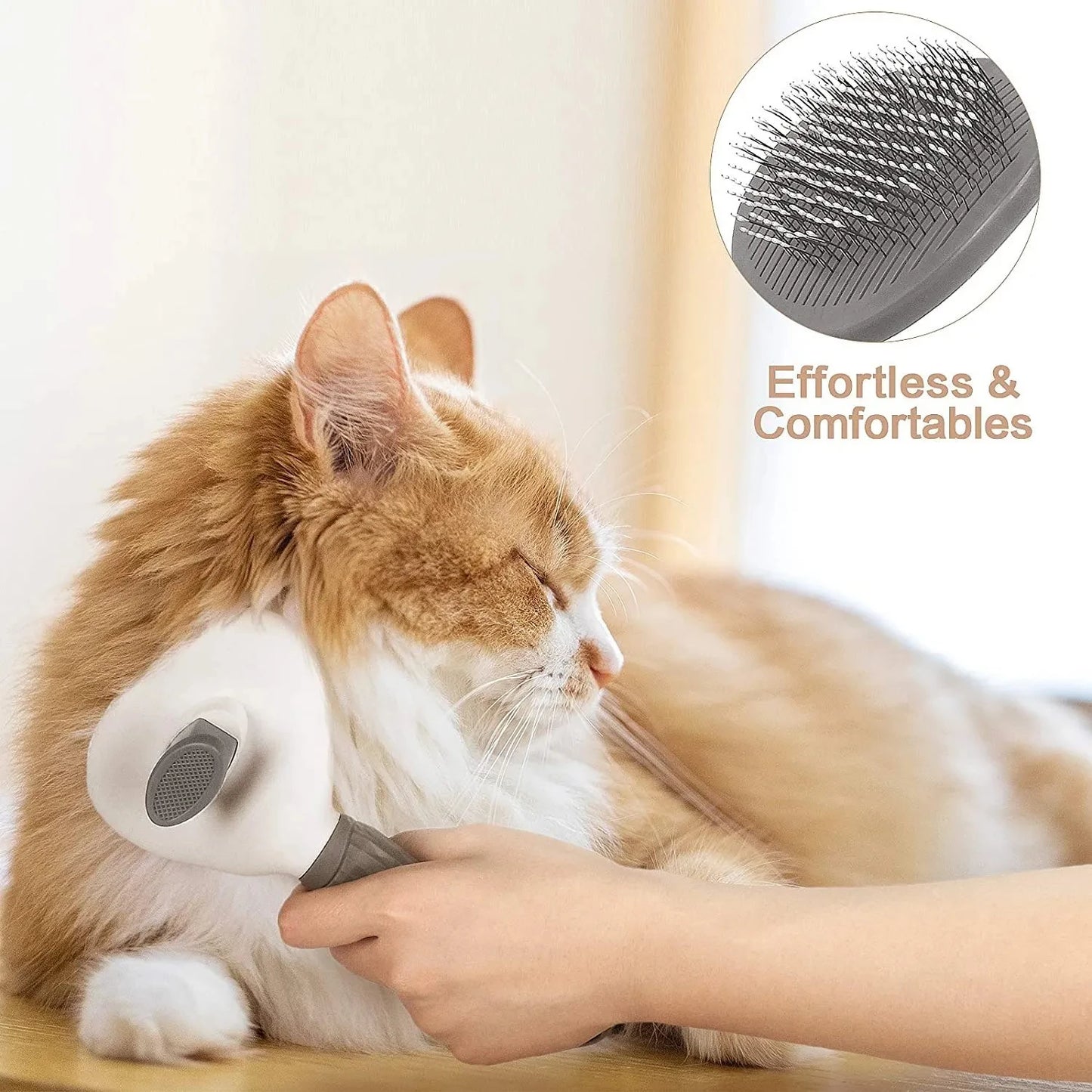 Self-Cleaning Pet Brush – Dog & Cat Hair Remover Comb