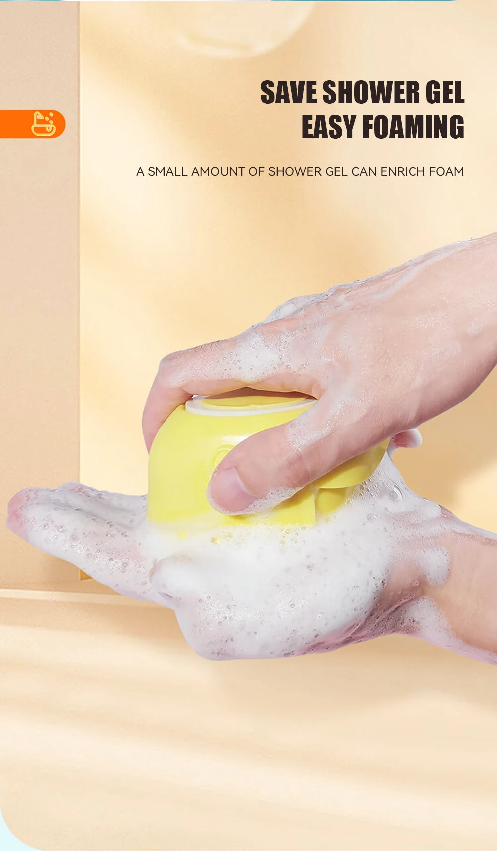 Silicone Pet Bath Brush – For Dogs & Cats with Shampoo Dispenser