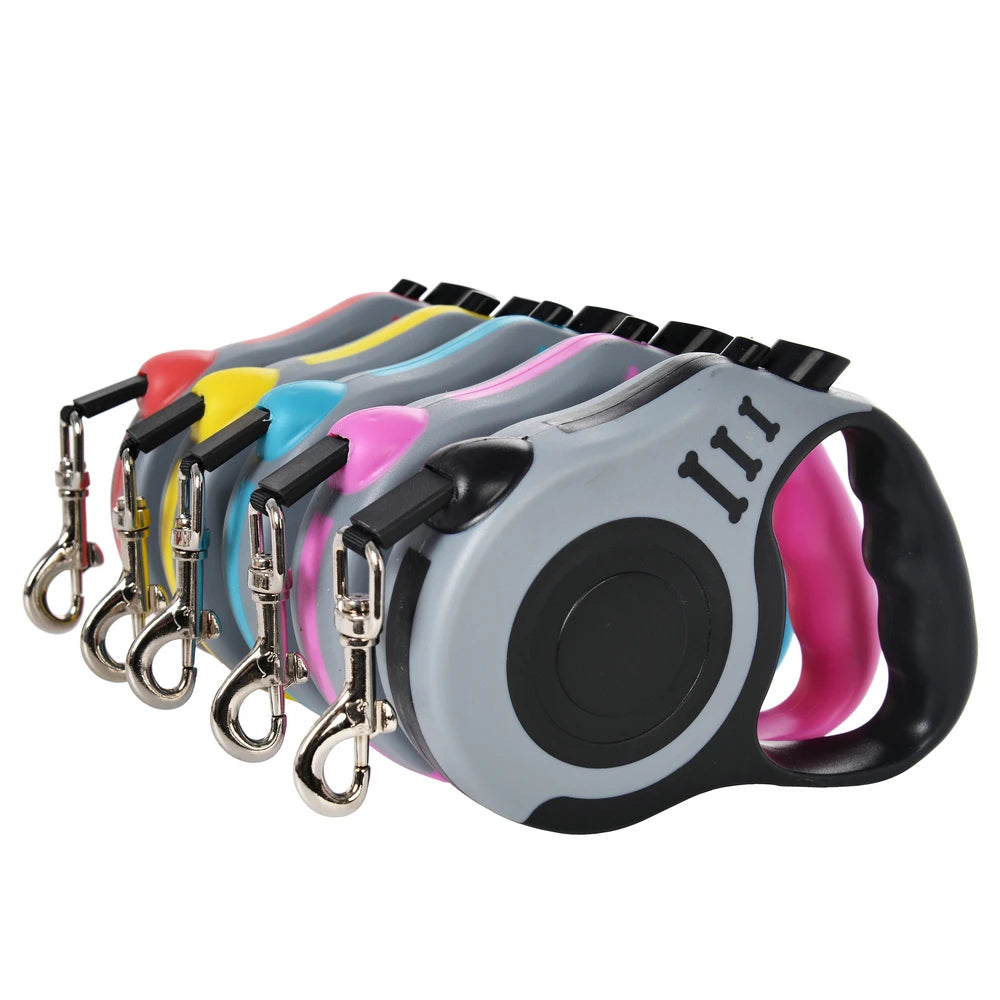 Retractable Dog Leash for Small Dogs & Cats – 3M/5M Nylon